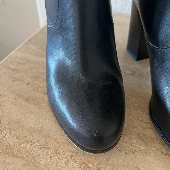 Michael Kors SG17F Tall Leather Boots Black - Picture 8 of 13